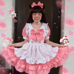 Lolita pink maid dress suit YV43593