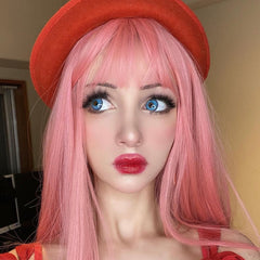 Review for fashion daily pink straight wig yv43304