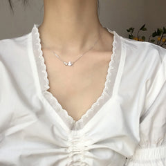 Fashion white pigeon necklace yv43229