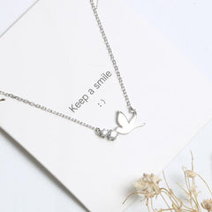 Fashion white pigeon necklace yv43229