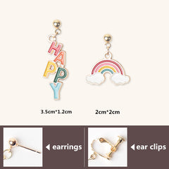 Japanese rainbow color earrings yv43265