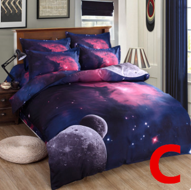 Harajuku fashion galaxy bed sheet set 4 pieces YV16034