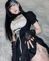 Japanese puff sleeve dress yv43244