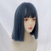 Harajuku style blue gray straight wig yv43396