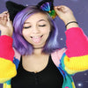 Review For HARAJUKU RAINBOW STRIPE LOVE EMBROIDERED SWEATER YV8099