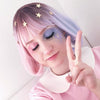 Review for Lolita blue pink gradient cos wig yv40603