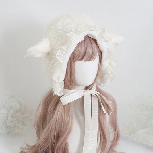 Cute sheep ears warm hat yv31287