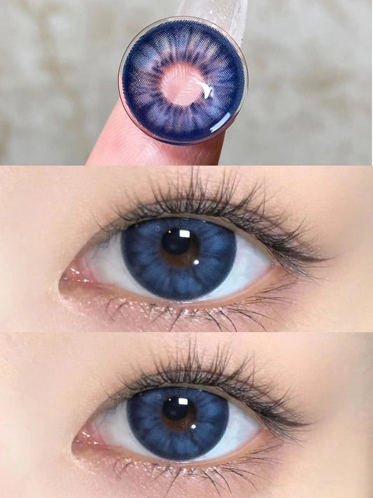 Denim blue contact lenses (two pieces) YV47229