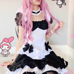 Review for cosplay bow maid dress suit YV43769