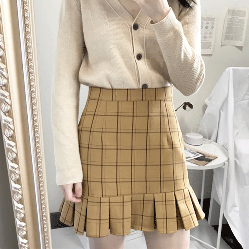 REVIEW FOR SWEET LADY PLAID SKIRT YV2086 main image 1