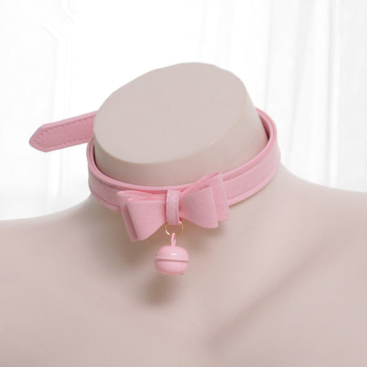 Cute style bow-knot bell necklace yv43205