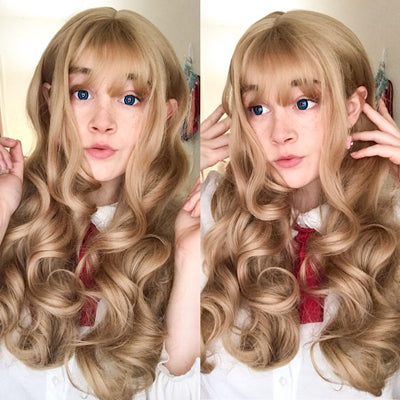 Big wave long roll wig YV40433