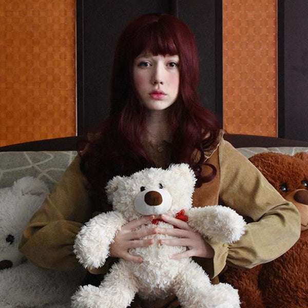 Review for lolita red long curly wig yv42771