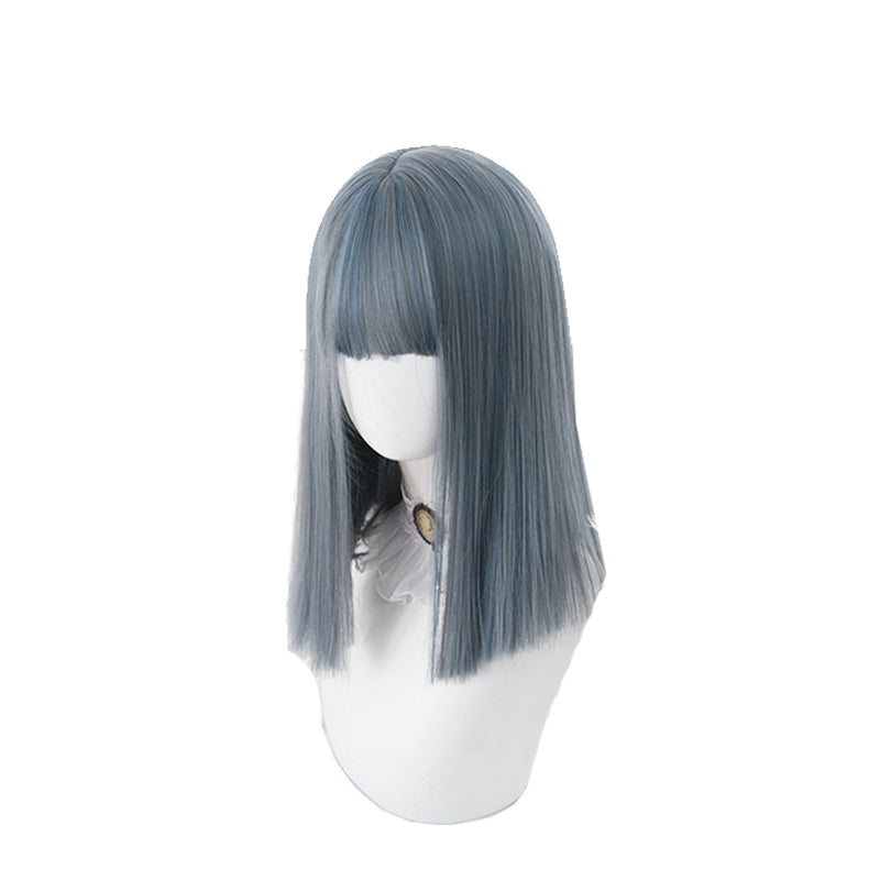 Review for lolita gray blue mixed color wig YV42991