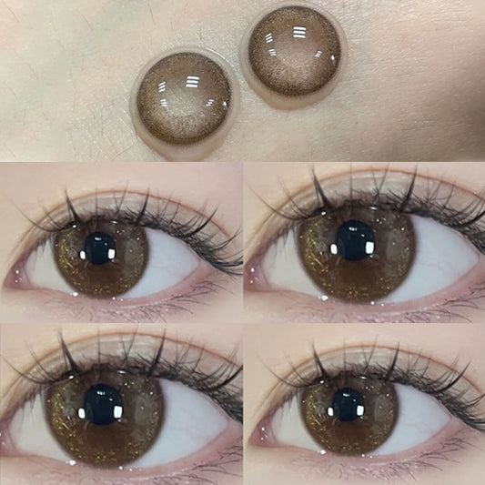 Brown contact lens (two pieces) yv31408