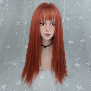 Review for Harajuku orange straight wig YV43017