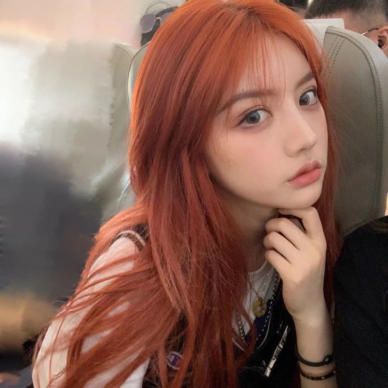 Review for Harajuku orange straight wig YV43017 main image 1