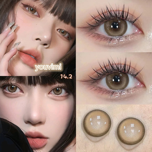 Brown contact lenses (two pieces) yv31380