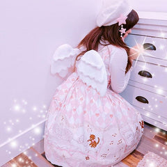 Japanese lolita angel wings backpack yv42169