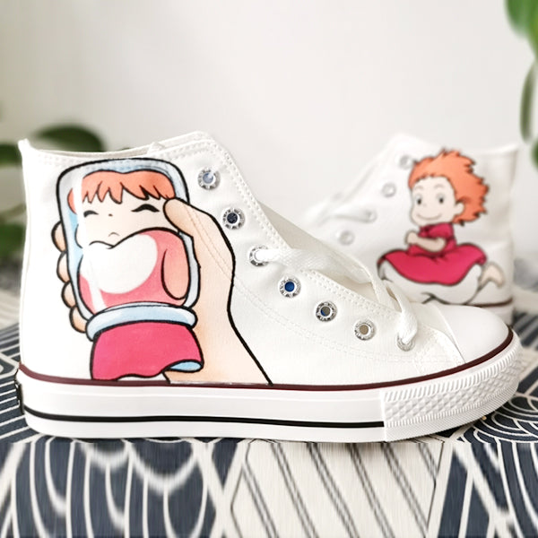 Ponyo on the Cliff hand-painted shoes YV42651