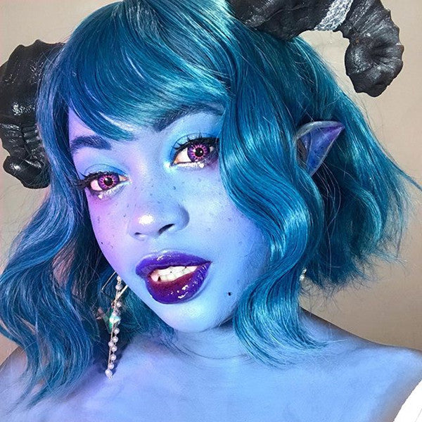 Review For Gothic Blue Green Wig YV41082