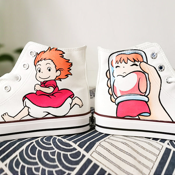 Ponyo on the Cliff hand-painted shoes YV42651