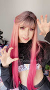 Harajuku fashion black pink gradient wig yv43419