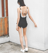 Black fashion halter swimsuit YV90120