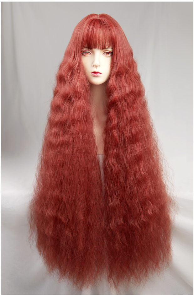 lolita orange curly hair YV47136