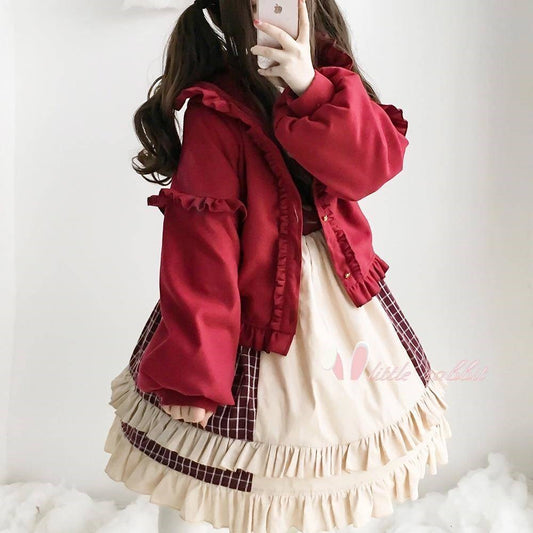 lolita short fleece coat YV47159