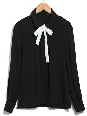 Ribbon doll collar college wind shirt  YV501