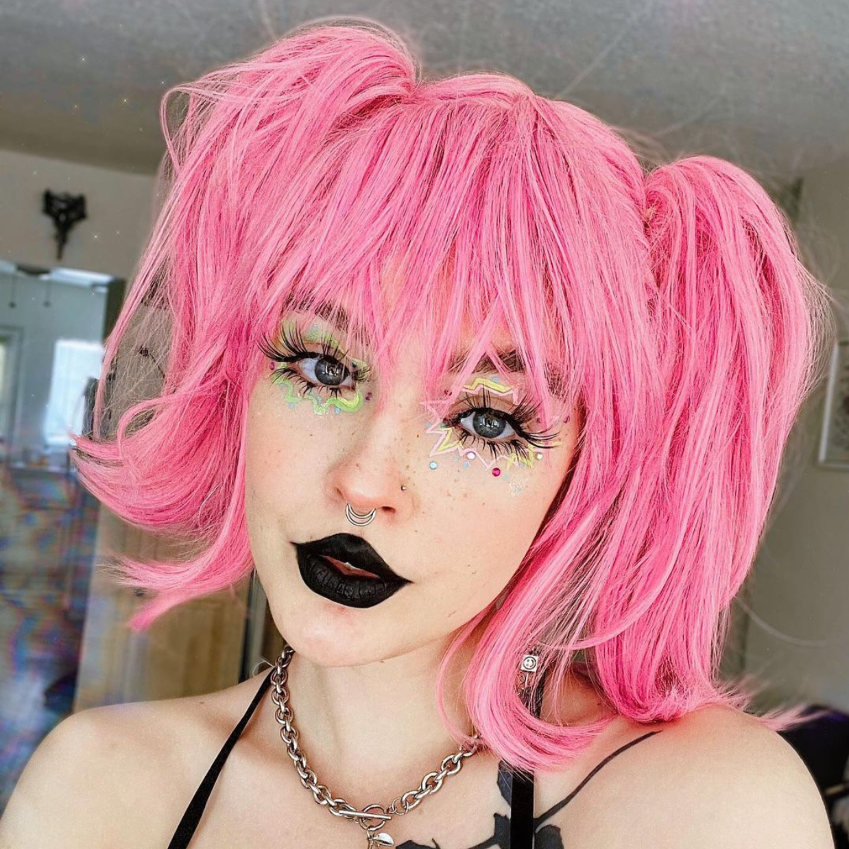Review for cosplay  pink wig yv30105