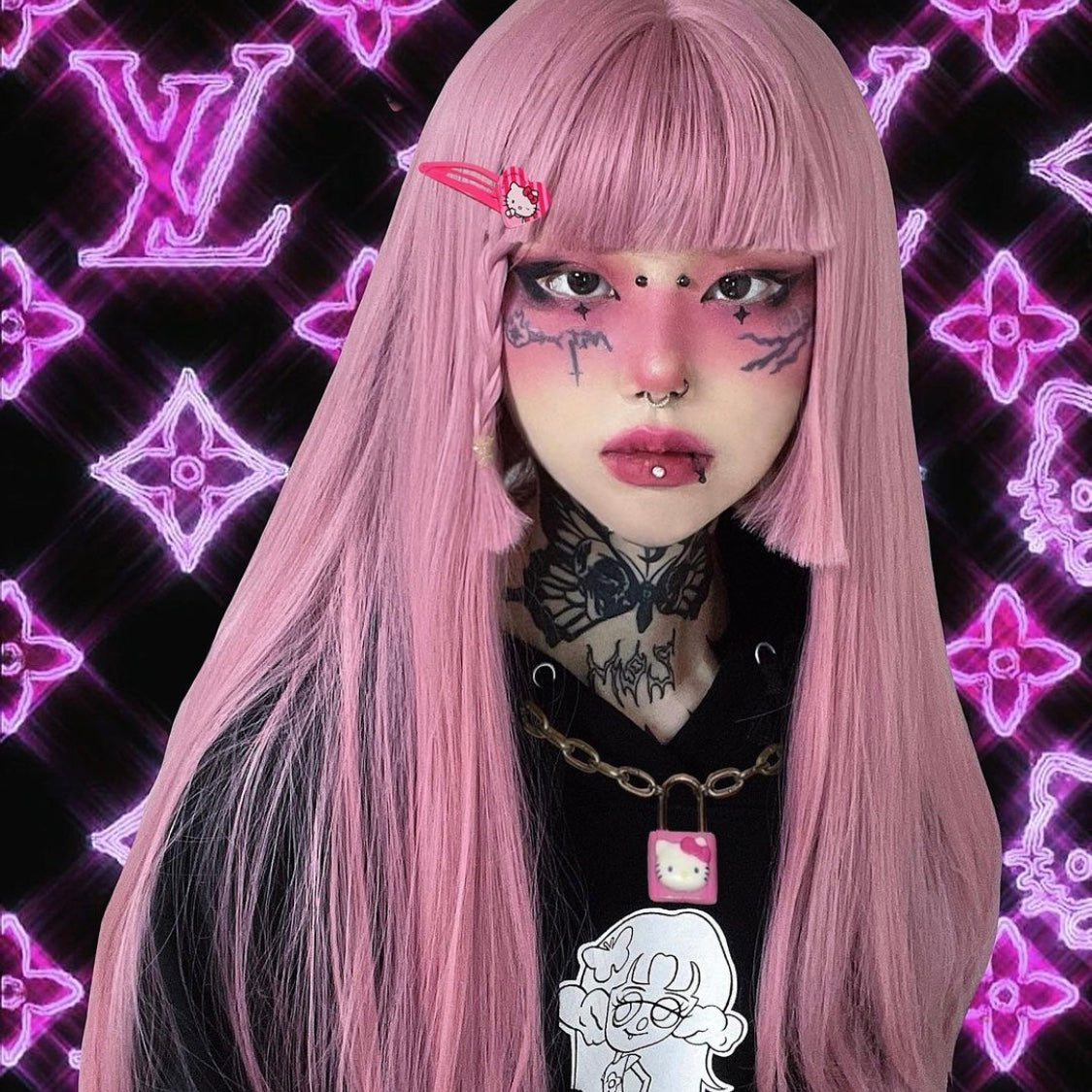 Japanese lolita pink wig yv42910