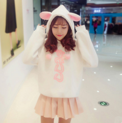 Cute kawaii cartoon ear hoodie fleece  YV17513
