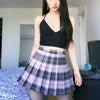Wool check pleated skirt yv42846