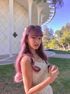 Fashion light purple curly wig yv43422