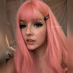 REVIEW FOR LOLITA PINK LONG STRAIGHT WIG YV42088
