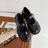 Black all-match small leather shoes yv46038