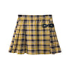 Yellow plaid pleated skirt YV41127