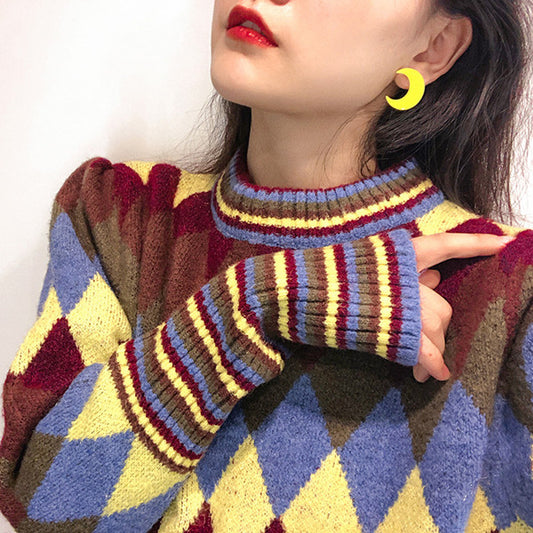 Yellow Moon Earrings yv42174