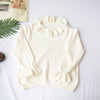 Lotus Leaf Puff Sleeve Sweater YV40804