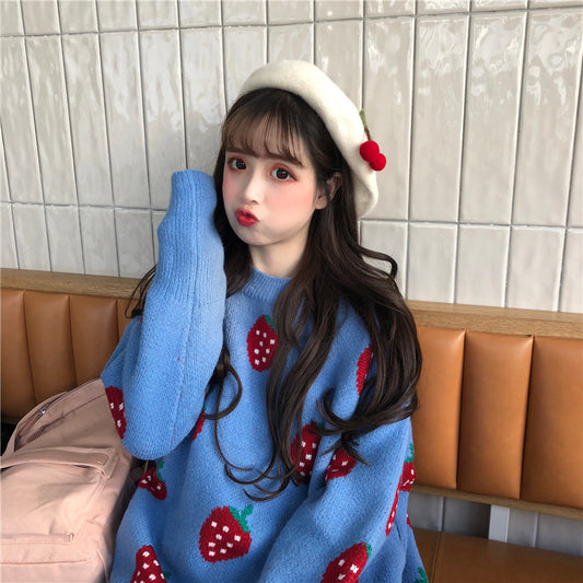 Cute Strawberry Sweater YV40909