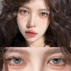 Green contact lenses (two pieces) yv31174