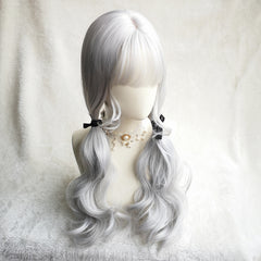 Harajuku Silver Long Curly Wig YV43555
