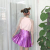 Laser pleated skirt set yv42047