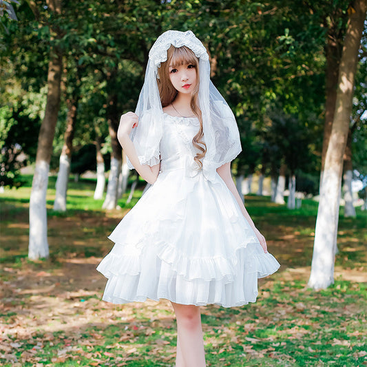 Halloween Lolita Dark Goth Ghost Bride Wedding Veil YV42391