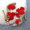 Rose flower high heel shoes yv30145