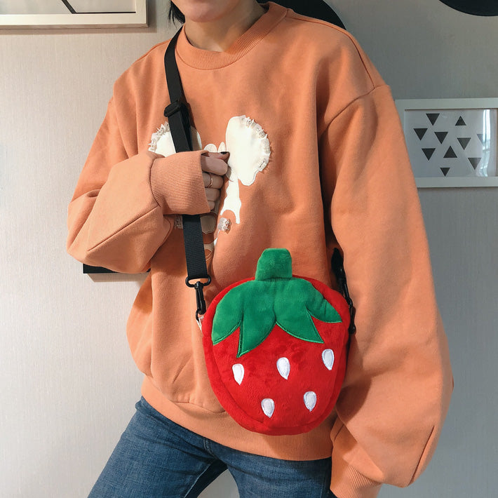 Cute strawberry plush bag YV40870