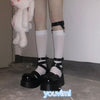 Medium long calf socks + leg ring yv42086