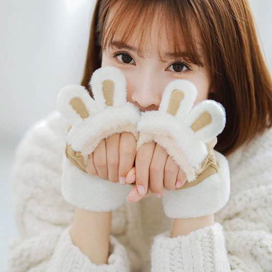 Cute plus velvet gloves YV40937